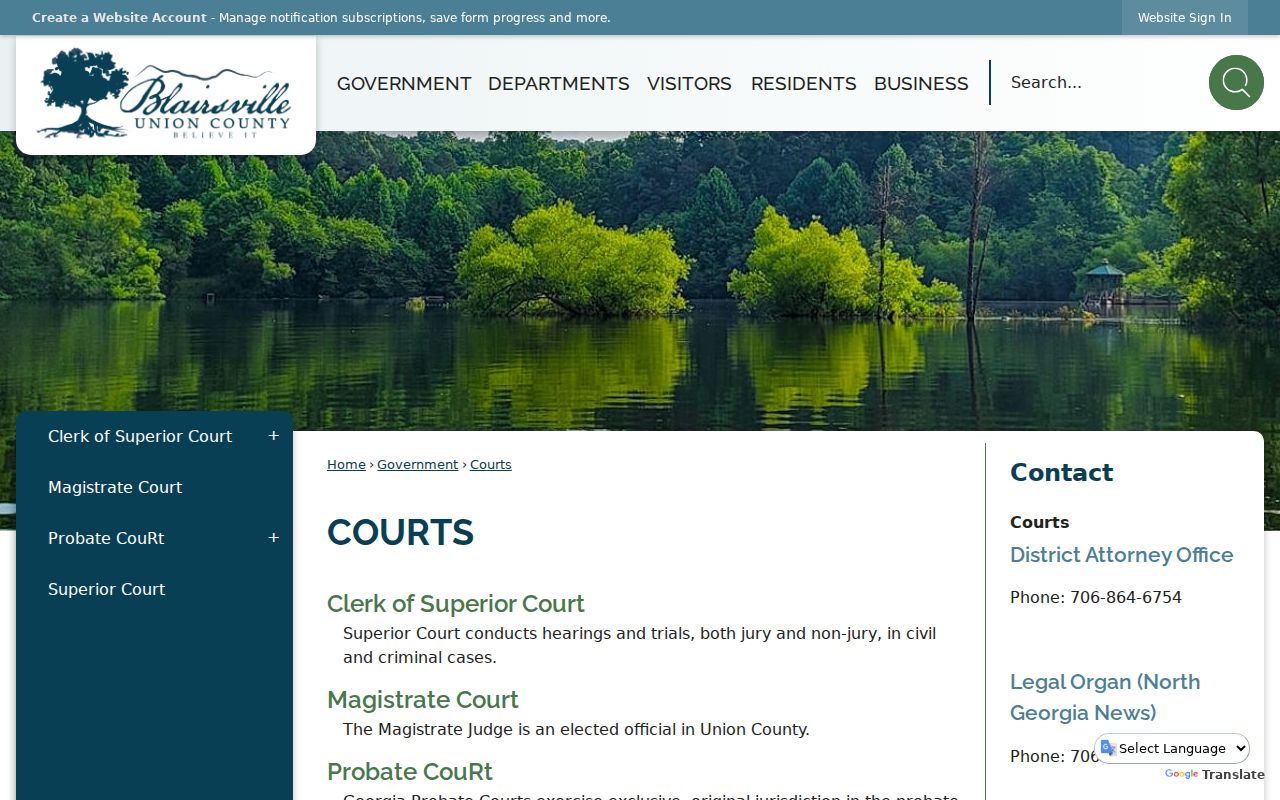 Union County courts and their separate court dockets