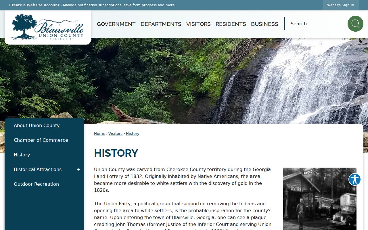 Union County history and court docket records context